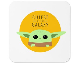 Simpatico sottobicchiere di fantascienza Baby Yoda, regalo per adulti, bambini e adolescenti