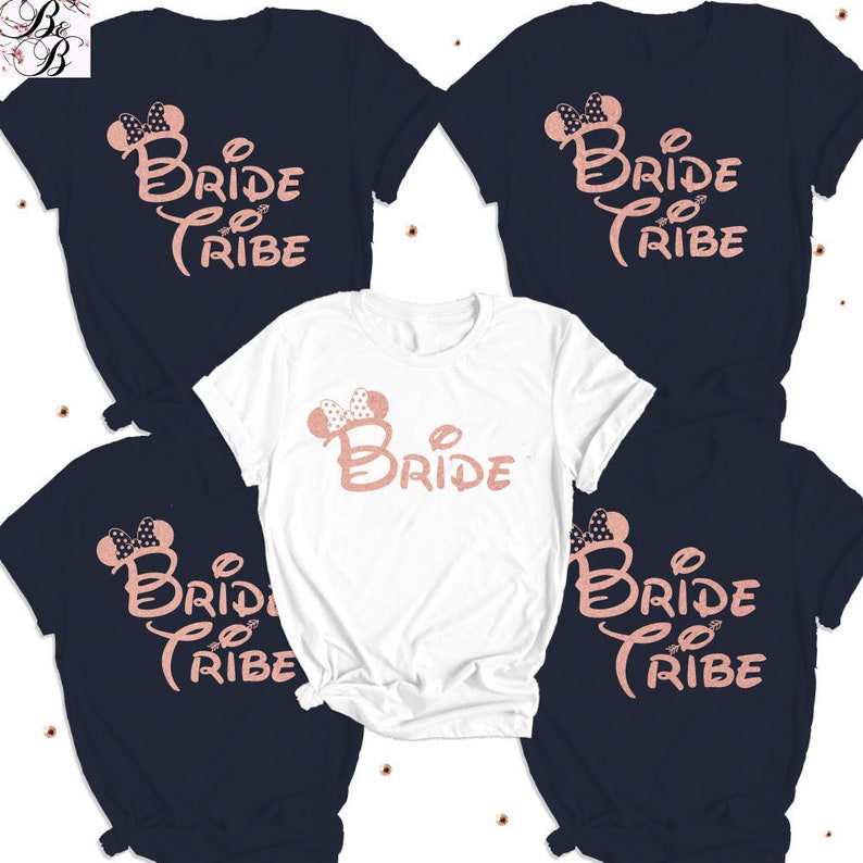 Bride Tribe |Customisable T-Shirts | Bride & Bridesmaid | Bachelorette Party | T-shirts | Hen Do Party Shirts | Inspired by Disney 