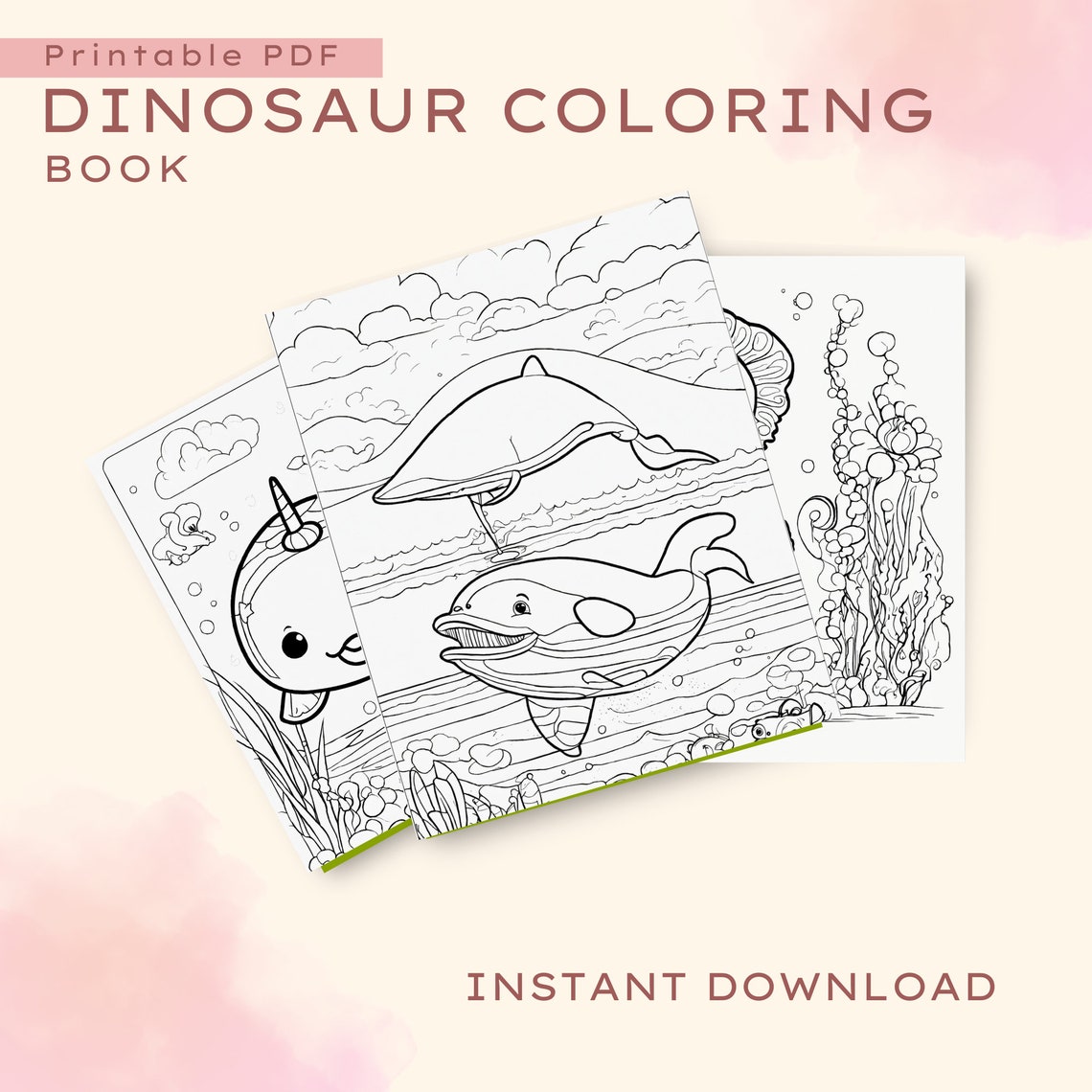 Sea Animal Coloring Book Page - Etsy