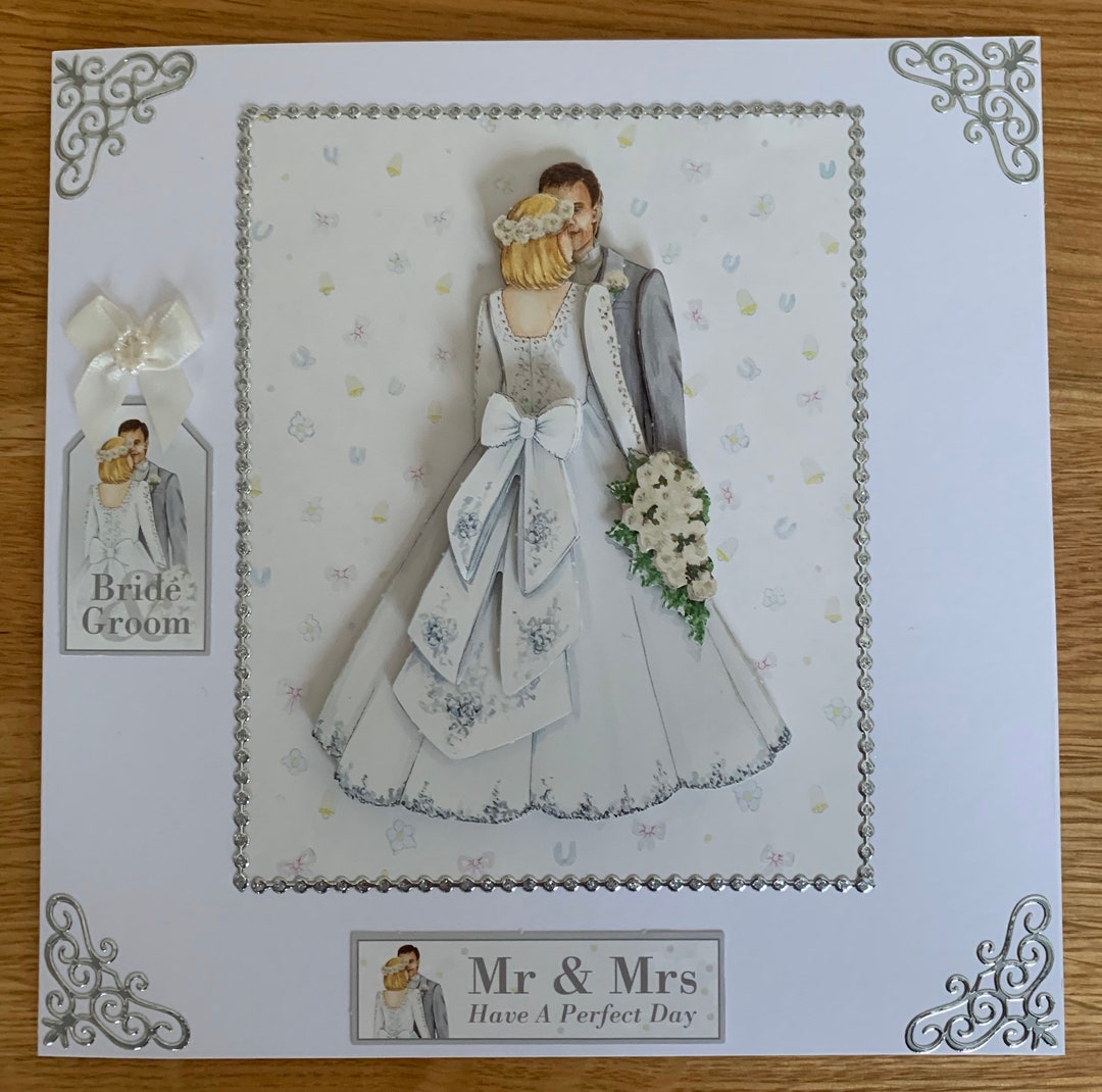 Beautiful Handmade 3D Decoupage Wedding Card - Etsy