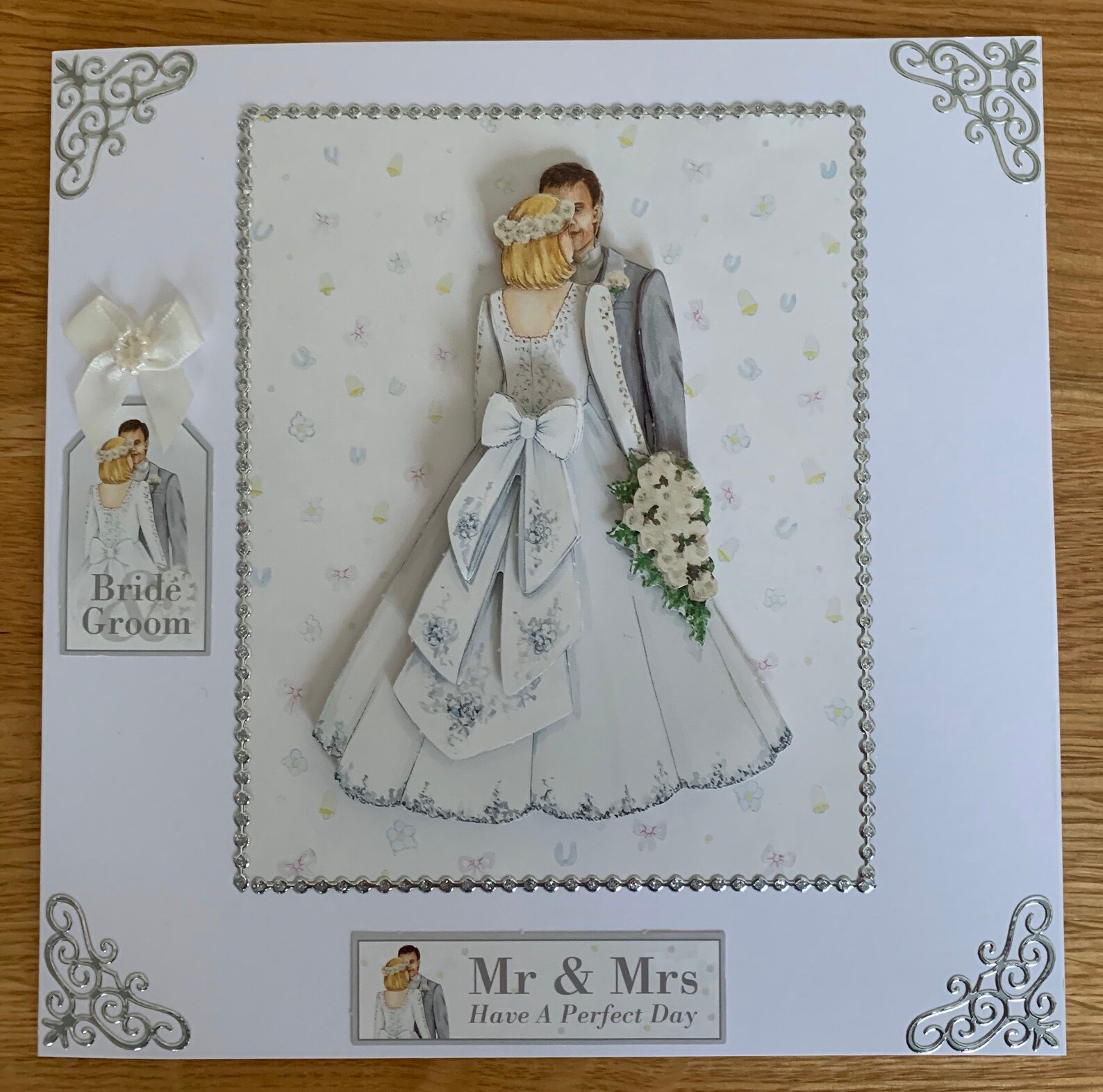 Beautiful Handmade 3D Decoupage Wedding Card - Etsy