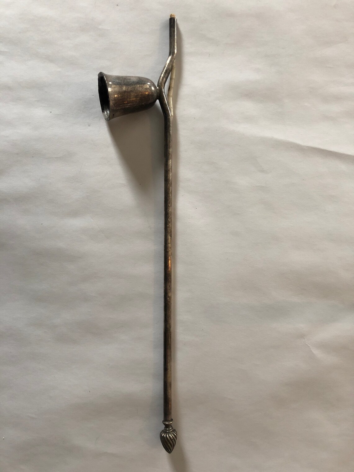 Antique silver plate candle lighter with bell snuffer Etsy