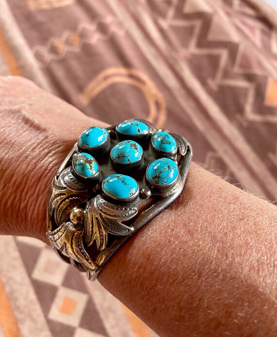 Antique Aqua Terra Jasper Cabochon gemstone ring ring size 6 large natural stone
