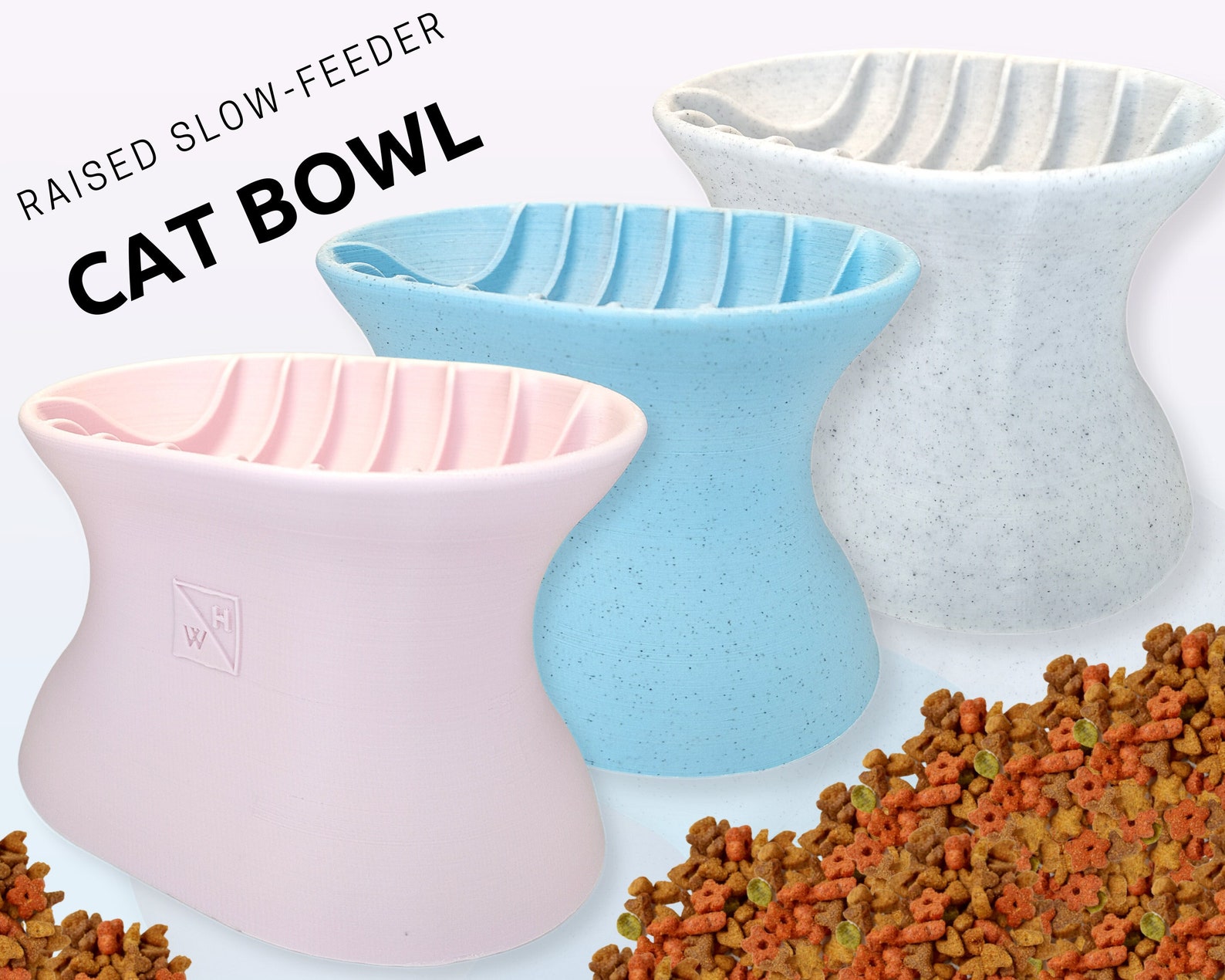 Raised SlowFeeder Cat Bowl Etsy