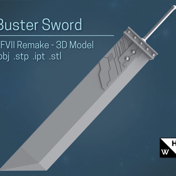 Final Fantasy VII Remake Buster Sword 3D Model