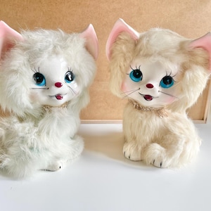 ヴィンテージ 犬 古本【チャン】 Vintage Japan Big Eye Furry Fur Puppy Dog Ceramic Bank