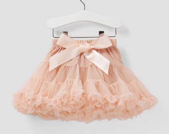 Apricot Tutu Skirt, Blush Tutu, Bridesmaid Outfit,Flower Girl Skirt, Birthday Outfit by LITTLE SISTER