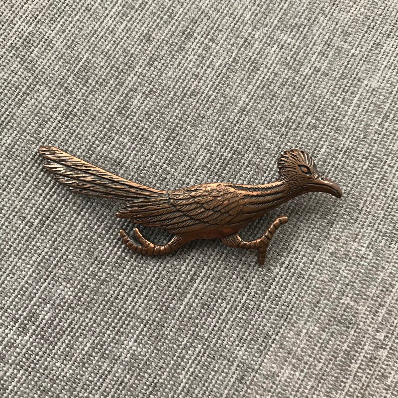 Road Runner Pin Southwest Roadrunner Brooch Vintage Copper Etsy
