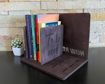 Atril de libros personalizado para mesa, atril de madera para lectores, regalo para amantes de los libros, reposalibros, almacenamiento de libros, organizador de libros para leer