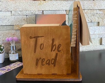 TBR Book Holder, Reading Valet, Nightstand Book Organizer, Book Valet, Wooden Book Stand, Accessories for Reader, Book Rest, Book Lover Gift
