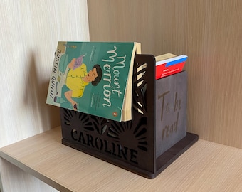 Soporte para libros pendientes de leer, reposapiés para rincón de lectura, organizador personalizado para libros pendientes de leer, regalo para amantes de los libros, regalos para lectores, artículos literarios