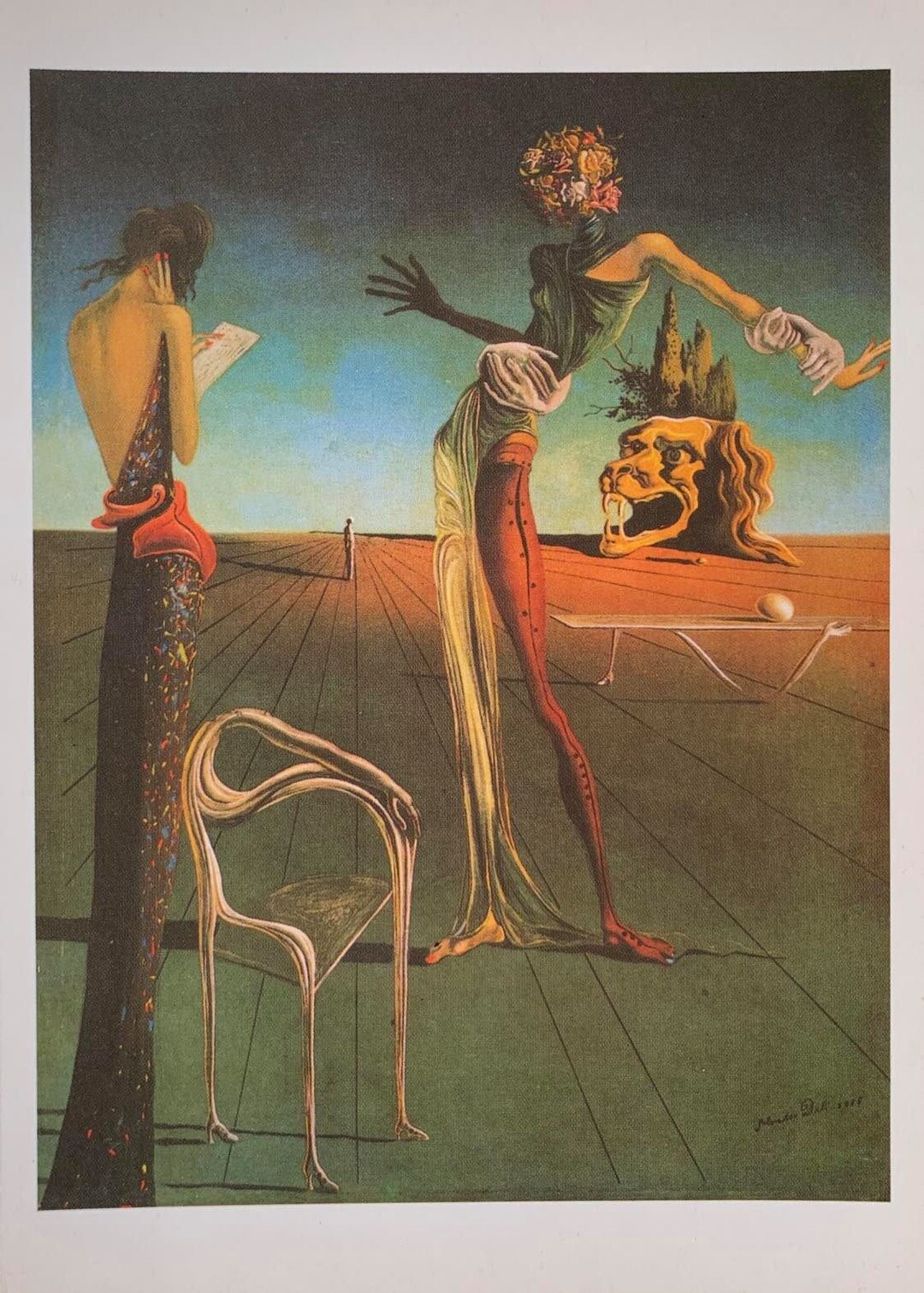 1992 Original Postcard Print, Salvador Dali 'woman With the Head of ...