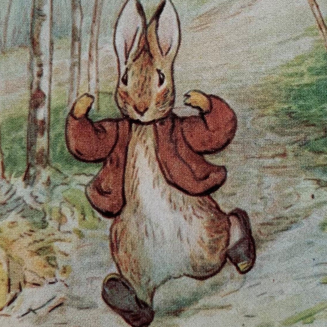 1920's 'Benjamin Bunny Running' Original Colour | Etsy