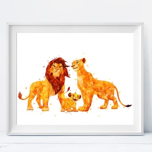 ライオンキング　シンバムファササラビ　1500限定　絵画 Mufasa #TheLionKing #ライオンキングムファサ