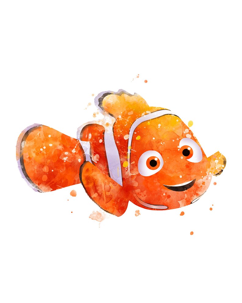 Finding Nemo Print Watercolor Printable Finding Nemo Poster - Etsy