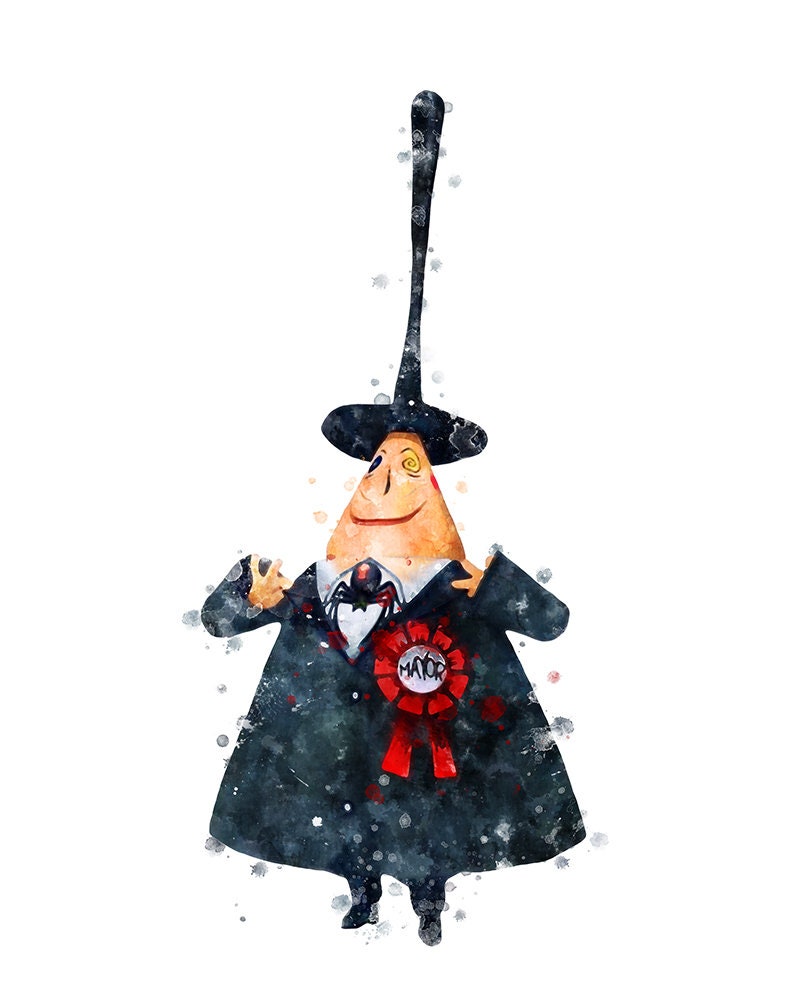 ナイトメアー・ビフォア・クリスマス 市長プリント ナイトメアー