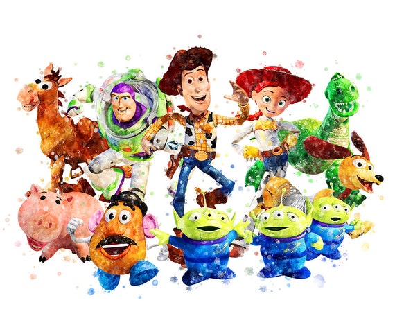 Vendedor Mejora Ahora Toy Story Imprimir Toy Story acuarela woody jessie Buzz - Etsy España