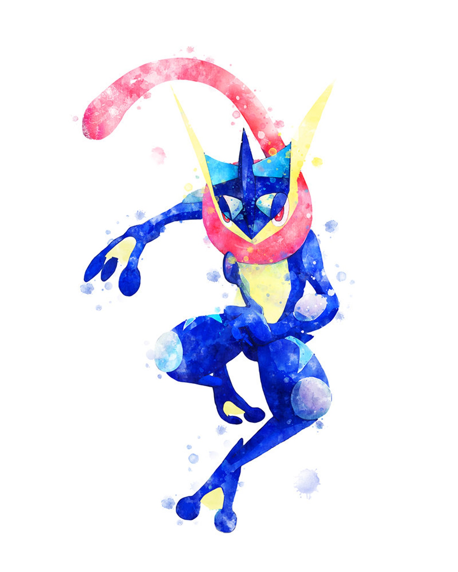 Pokemon Greninja Print Pokemon Go Anime Wall Art Pokemon | Etsy