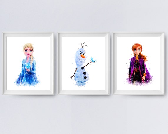 アナと雪の女王2 アナ エルサ オラフ プリント アナと雪の女王2 水彩画