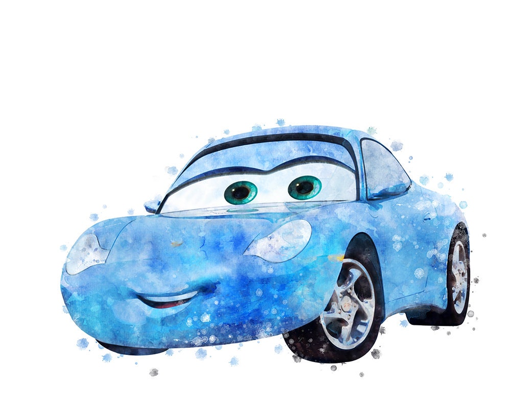 カーズ セット 9 プリント マックイーン 牽引車 水彩画 カーズ 印刷