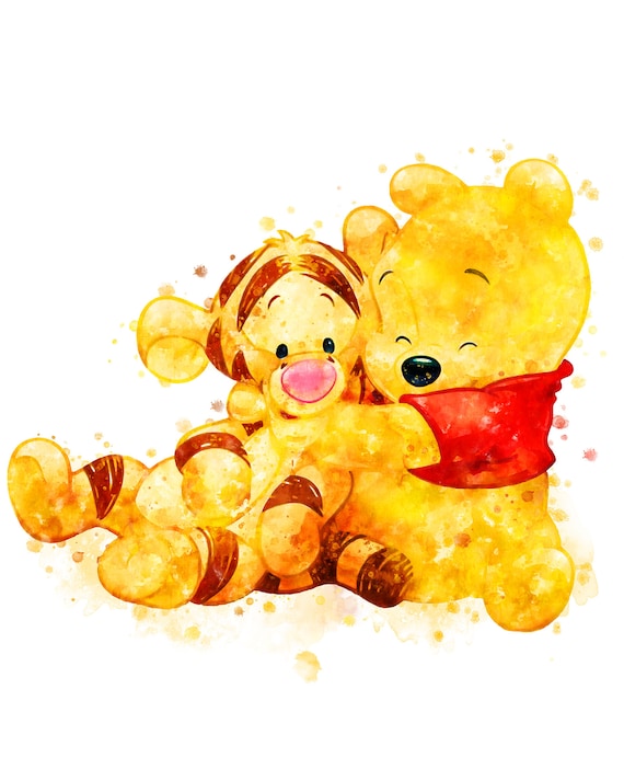 Bébé Winnie lourson et Tigger Imprimer Winnie Lourson Aquarelle Affiche  Winnie Pooh Imprimable Winnie Pooh Baby Shower Bébé Décoration de chambre -   Canada