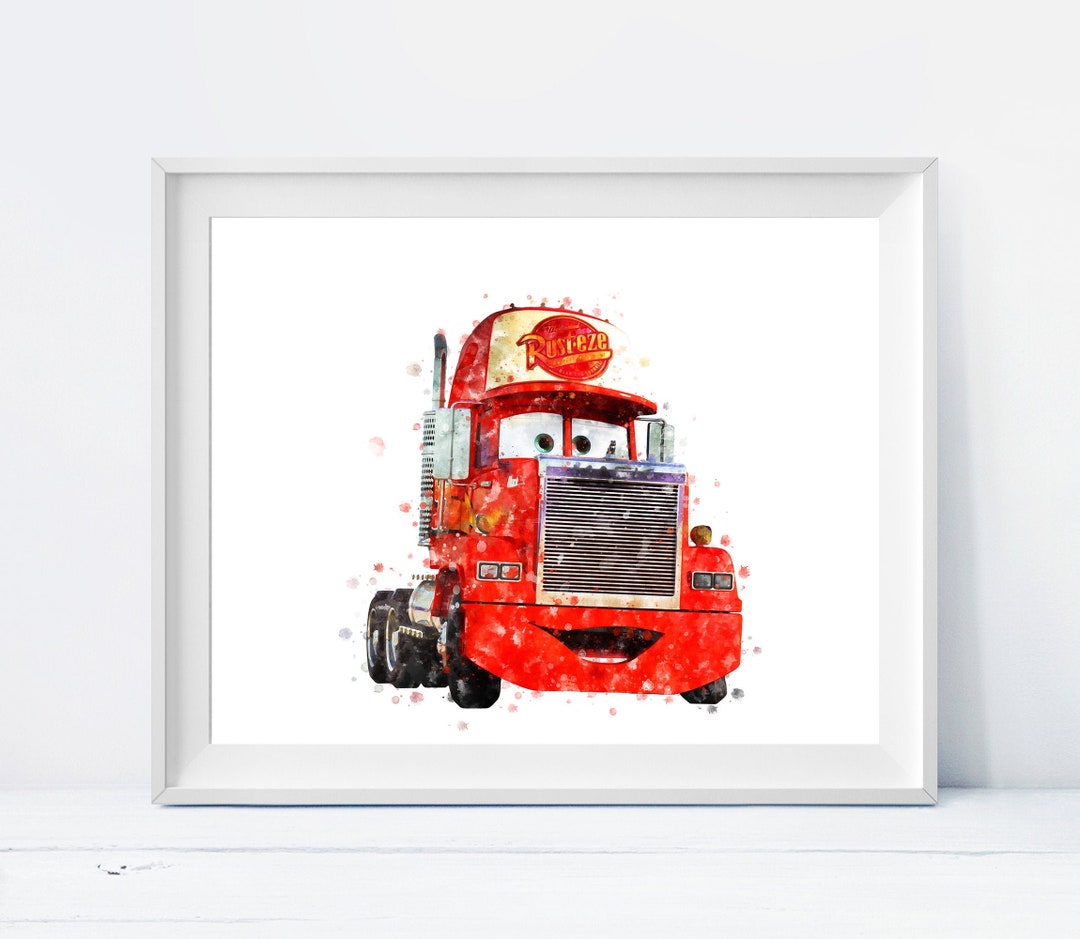 Mack Art Print Disney Cars Printable Cars Mack Poster Disney - Etsy