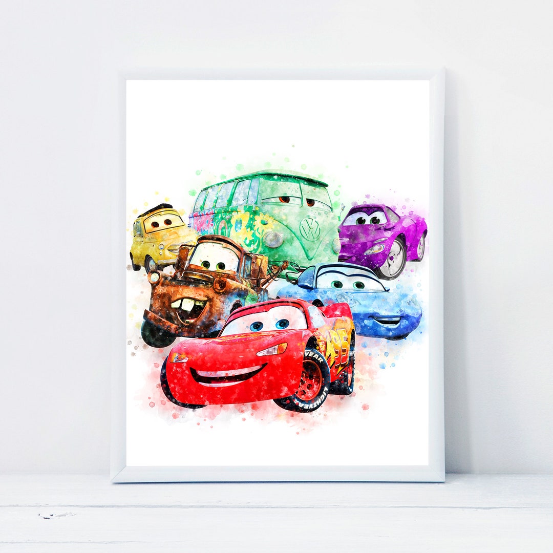 カーズ Art Of Disney 世界に一枚 スケッチ マックイーン 絵画 Disney - 世界に1枚 Art Of Disney カーズ ラフスケッチ
