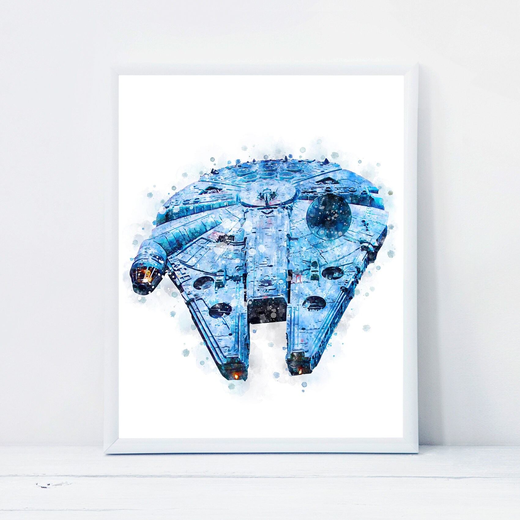WING MILLENNIUM FALCON /& X X Wing Poster Star Wars Poster Millennium Falcon Poster Printable Art Watercolor Art Digital Print