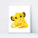Simba Watercolor Painting Lion King Simba Print Lion King Printable Art ...