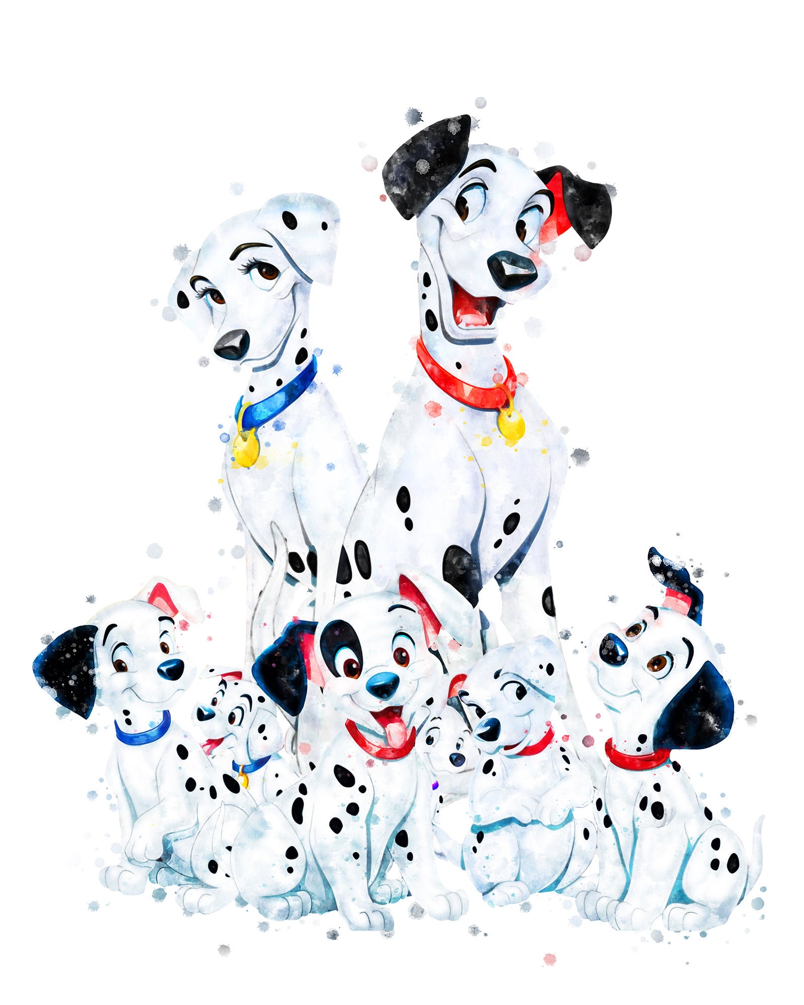 101 Dalmatians Print Dalmatian Printable 101 Dalmatians Poster Dalmatians  Printable Digital Print Birthday Gift Nursery Decor