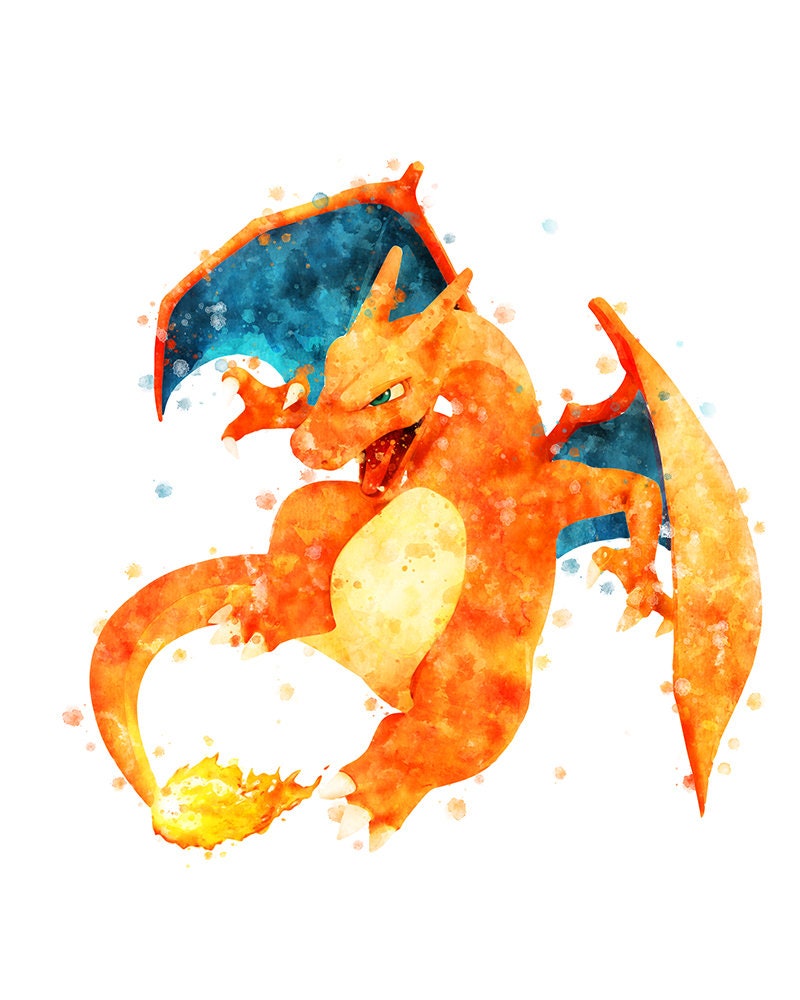 Pokemon Watercolor Print Pokemon Poster Wall Art Pokemons 