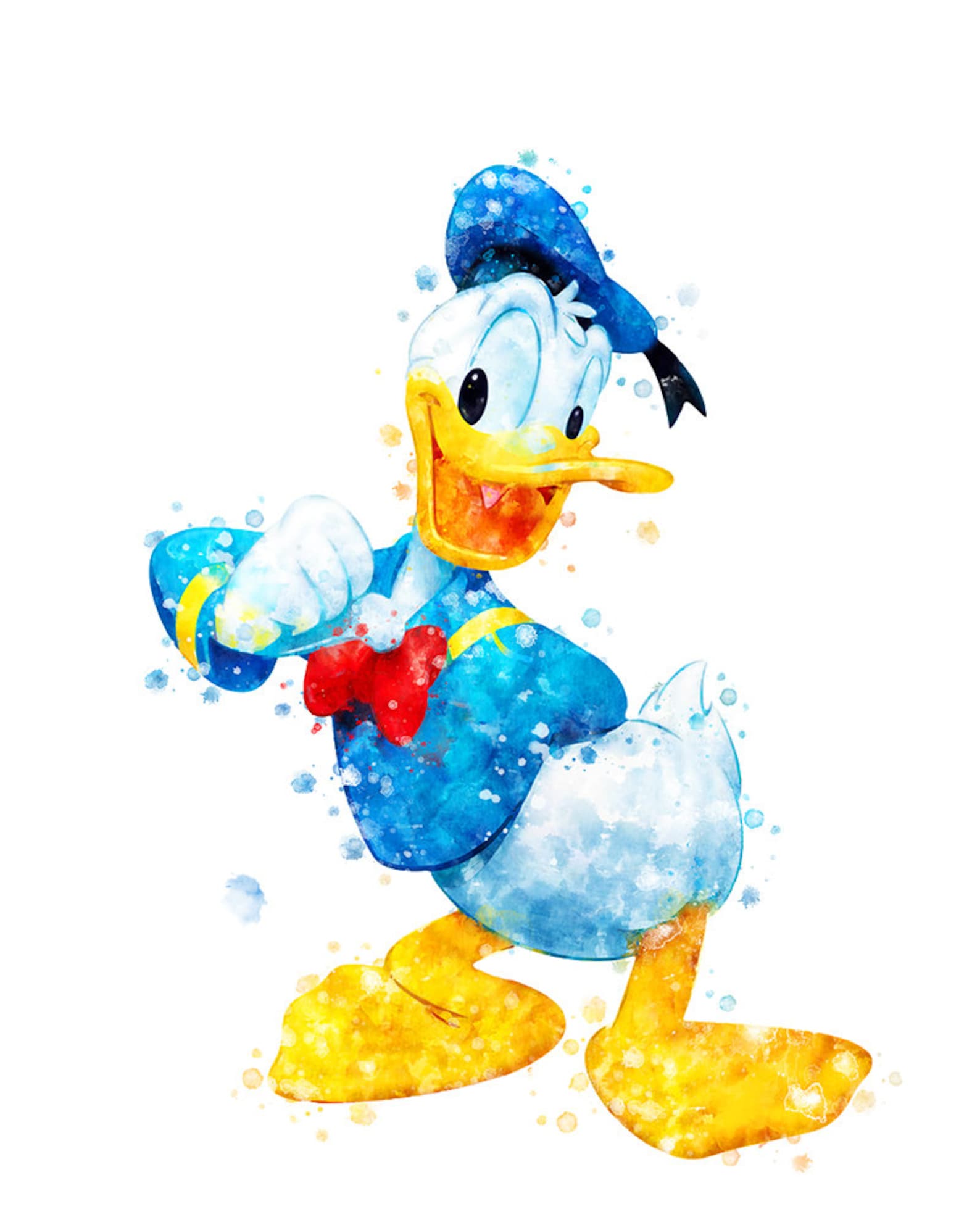 Donald Duck Watercolor Print Disney Donald Duck Poster | Etsy
