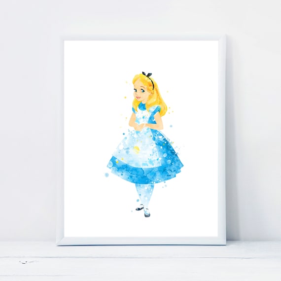 Alice in Wonderland Print Printable Illustration Alice in