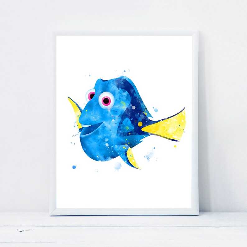 Finding Dory Print Dory Watercolor Printable Finding Dory - Etsy