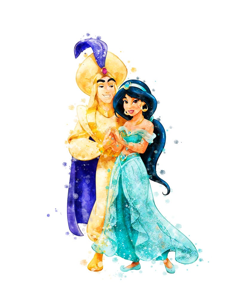 Aladdin Et Jasmine Dessin Couleur