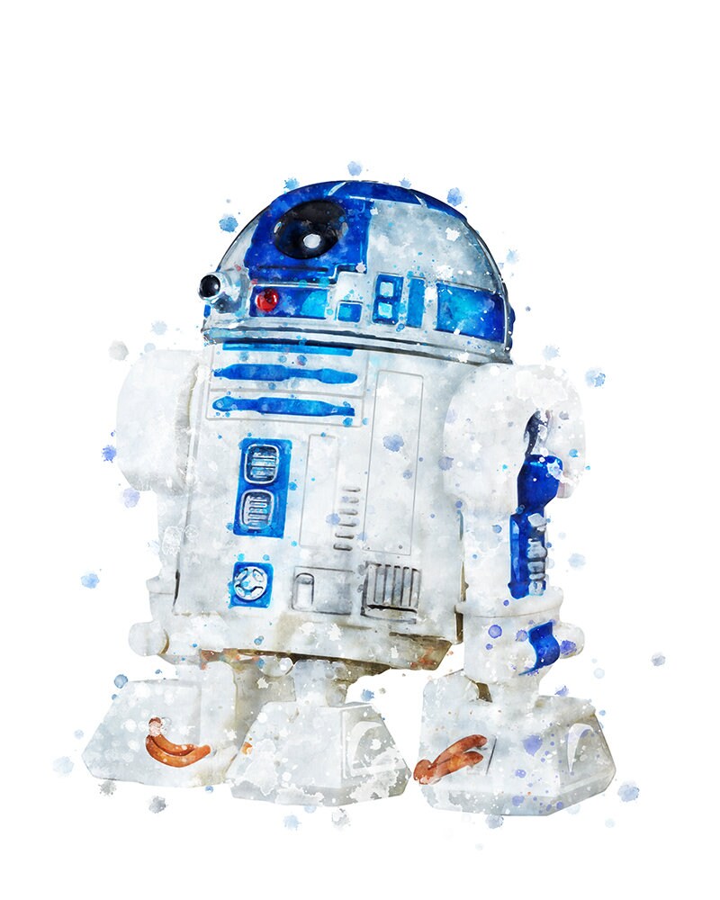 スターウォーズ プリント ベビー BB-8 R2D2 C3PO 水彩画 印刷可能
