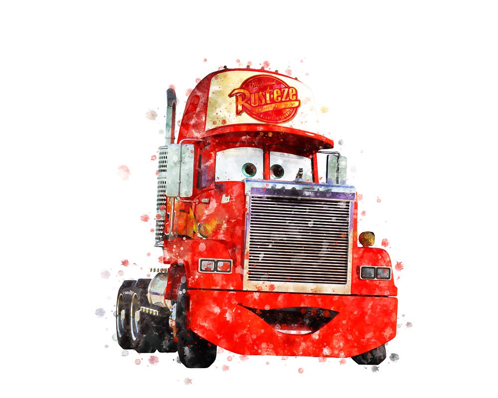 Mack Art Print Disney Cars Printable Cars Mack Poster Disney | Etsy