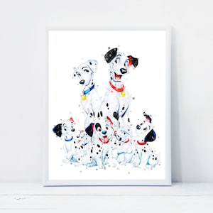 101 Dalmatians Print Dalmatian Printable 101 Dalmatians Poster Dalmatians Printable Digital Print Birthday Gift Nursery Decor