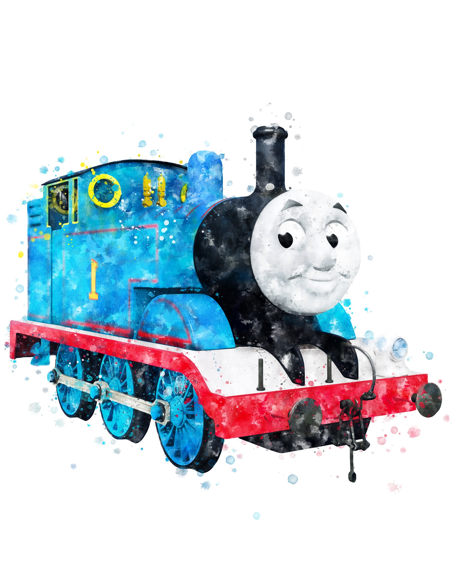 Prints Thomas And Friends Watercolor Art Print Thomas Poster Tank