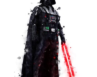 ダース・ベイダー 水彩画 スターウォーズ ポスター ダース・ベイダー