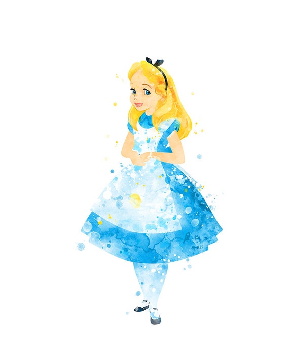 【ALICE IN WONDERLAND】手描き イラスト アート Alice in Wonderland Print Printable Illustration Alice in