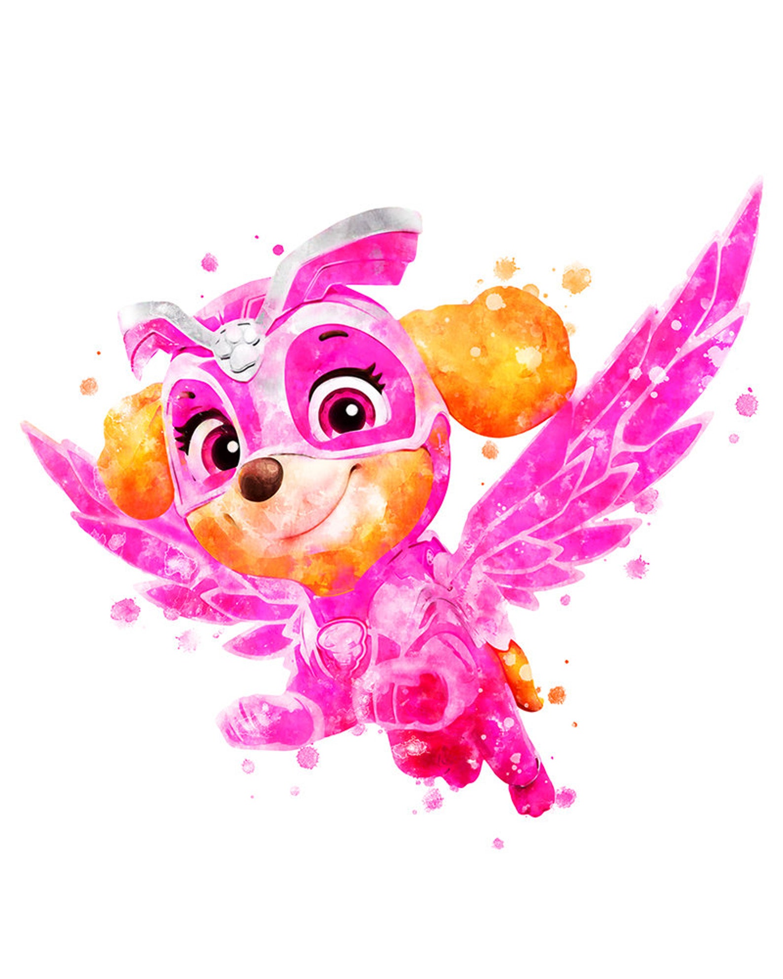 Paw Patrol Skye Watercolor Mighty Pups Skye Art Print Kids - Etsy Ireland