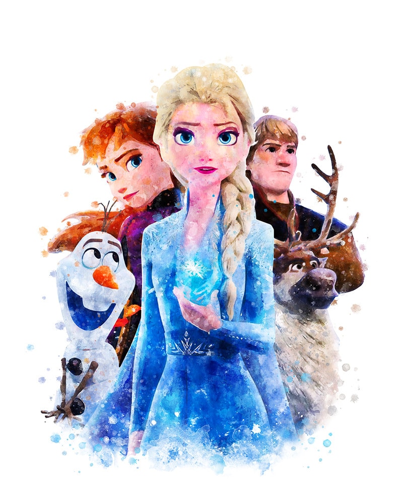 アナと雪の女王2 水彩画 印刷可能 プリンセス アナとエルサ プリント