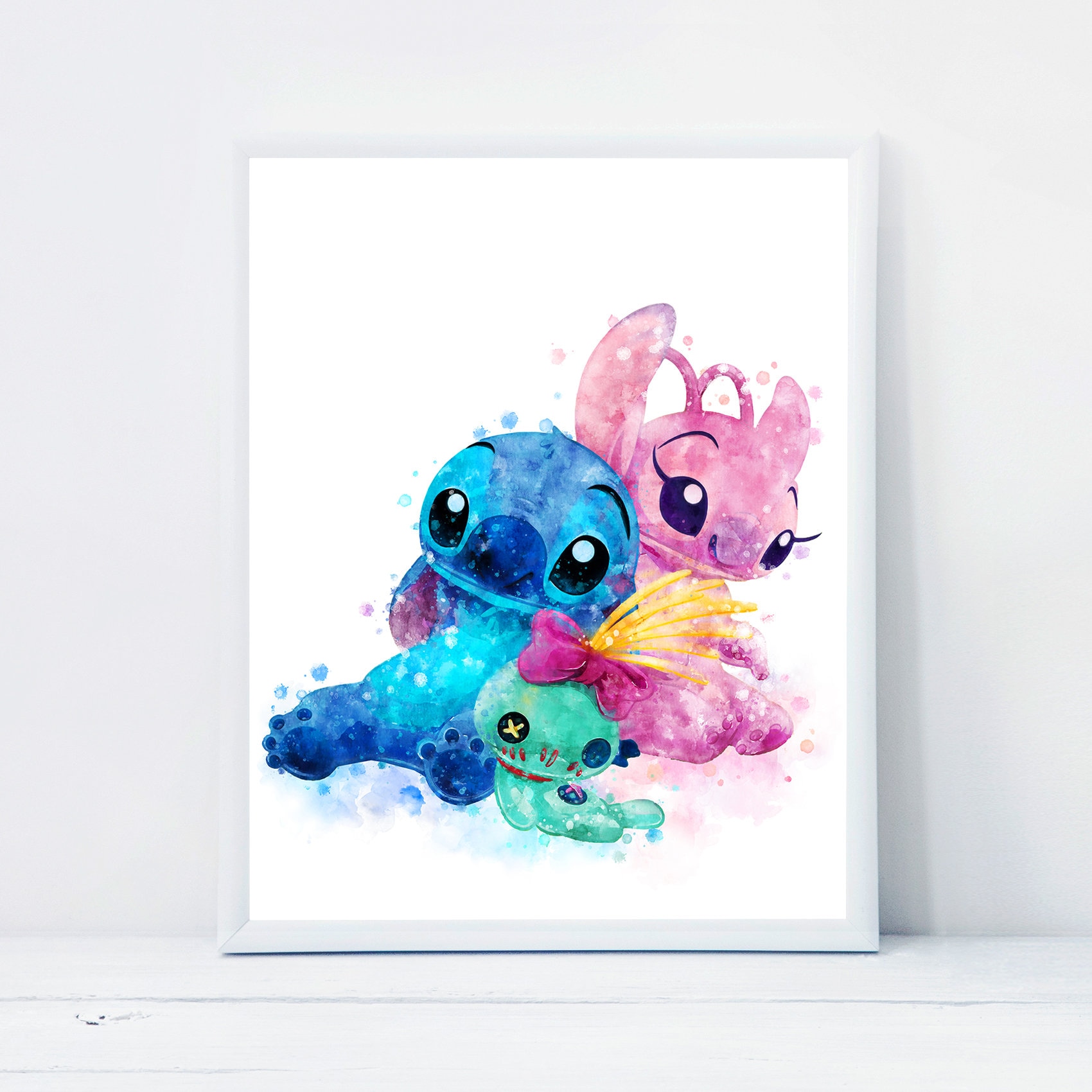 Lilo & Stitch Poster Coachella Aquarelle Partition Musique Impression sur  toile Décoration murale Chambre d'enfant 30,5 x 45,7 cm Sans cadre :  : Tout le reste