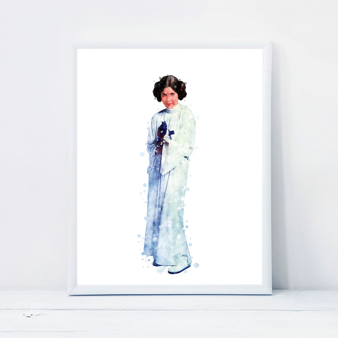 Princess Leia Organa Print Star Wars Princess Leia Watercolor Printable