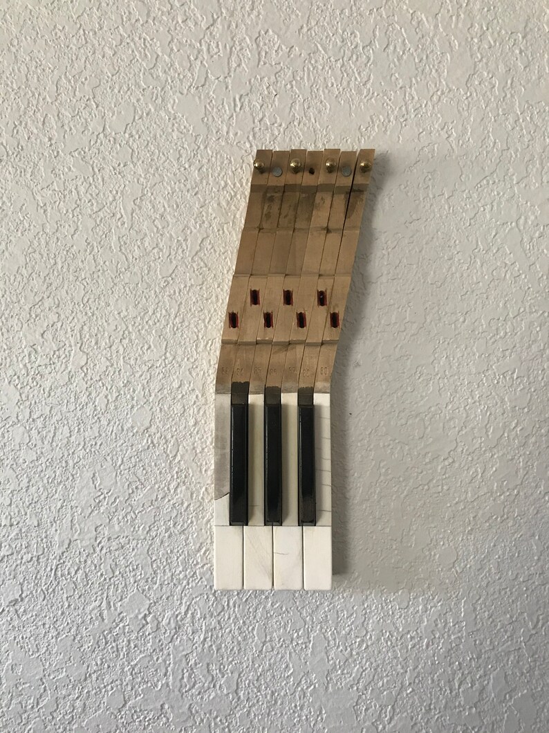 Upcycled Piano Keys Key Holder FB Etsy