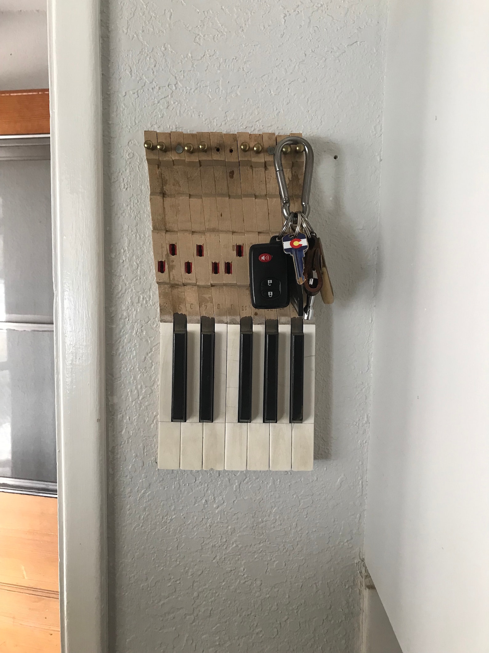 Upcycled Piano Keys Key Holder Large Etsy