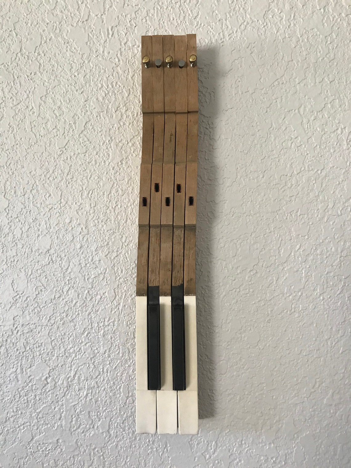 Upcycled Piano Keys Key Holder Small Etsy