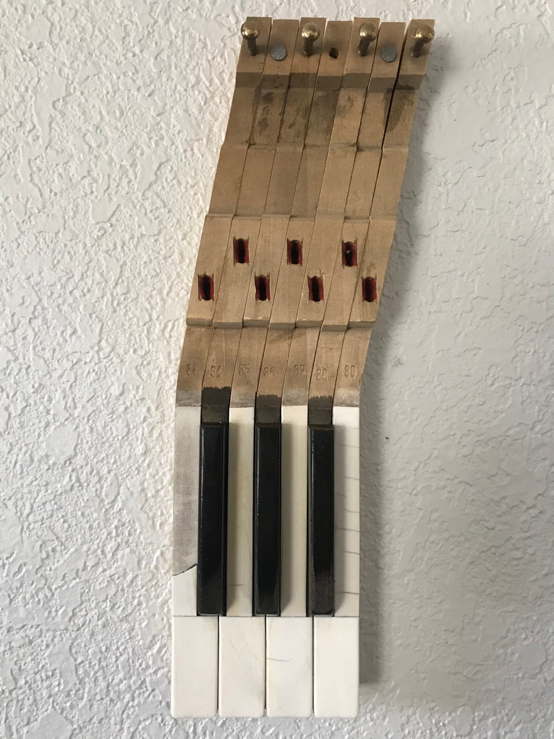 Upcycled Piano Keys Key Holder FB Etsy