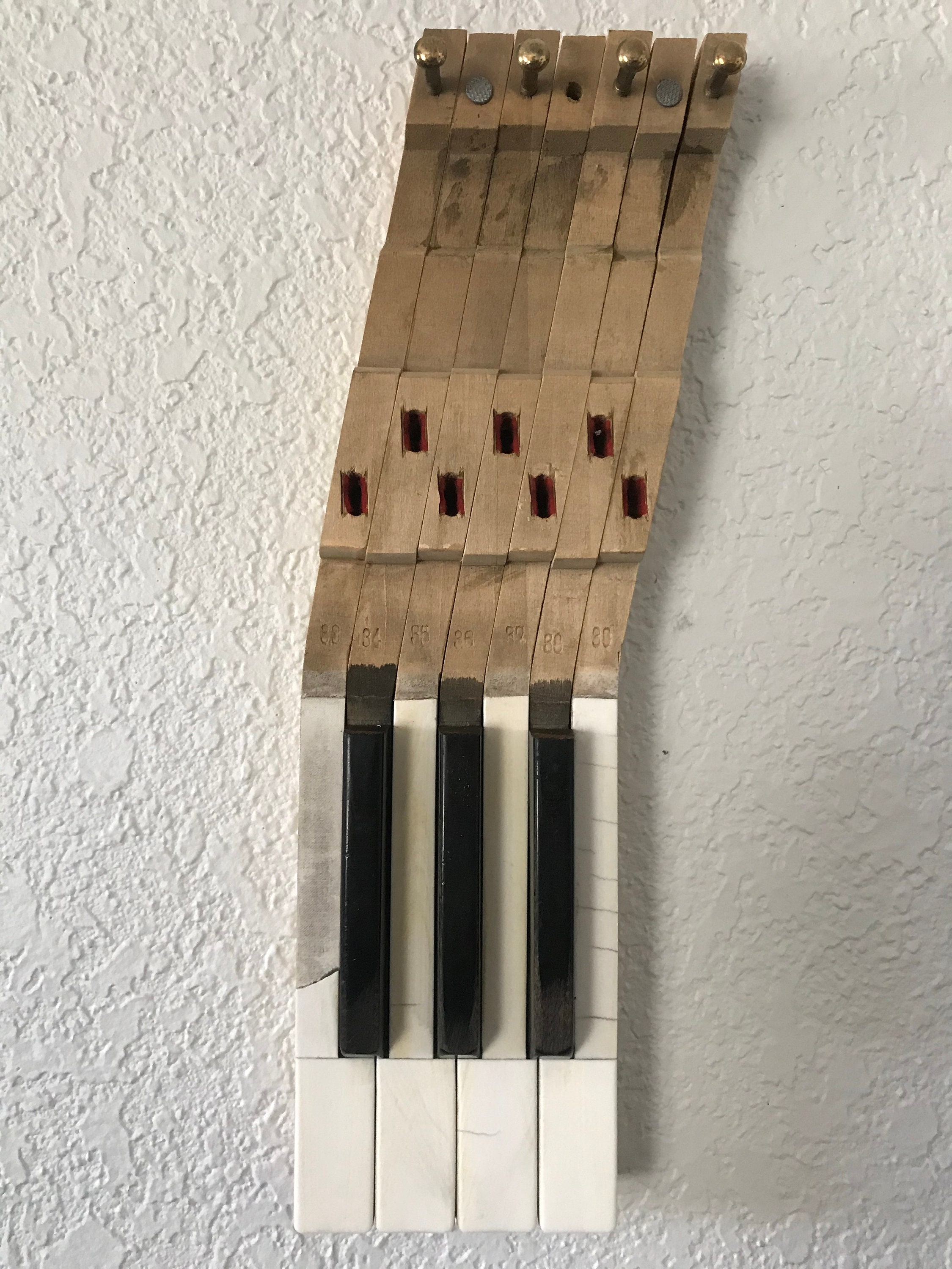 Upcycled Piano Keys Key Holder FB Etsy